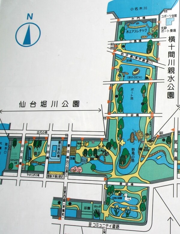横十間川親水公園マップ