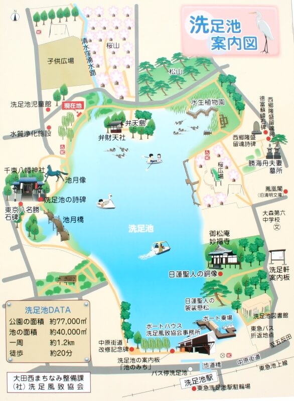 洗足池公園マップ