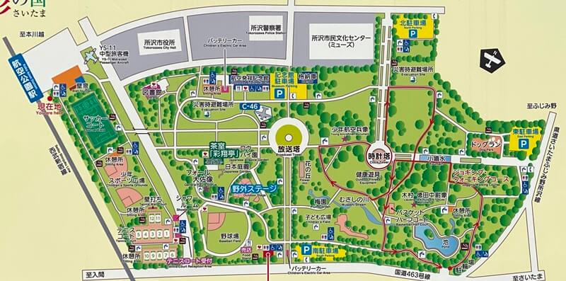 所沢航空記念公園マップ