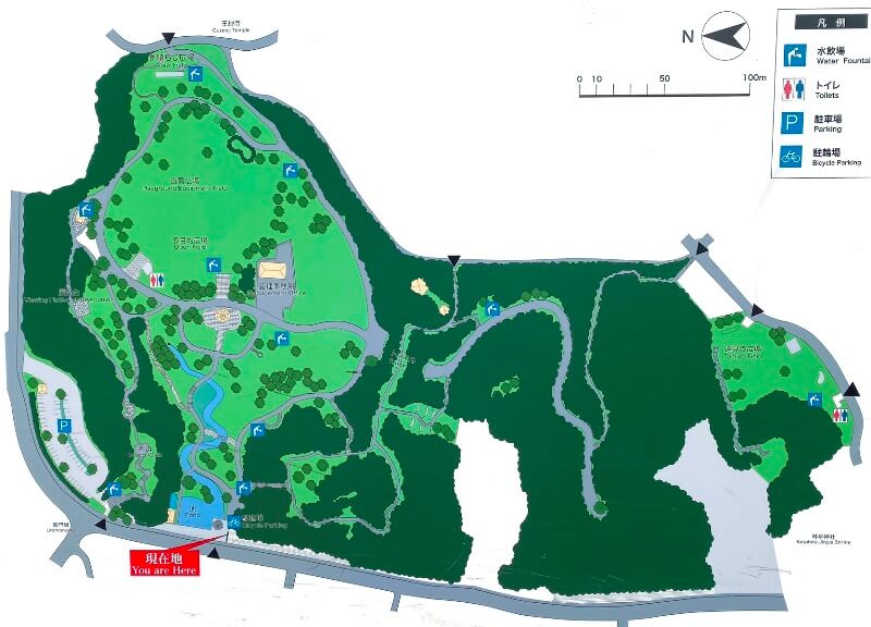 王禅寺ふるさと公園マップ