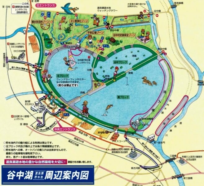 谷中湖マップ
